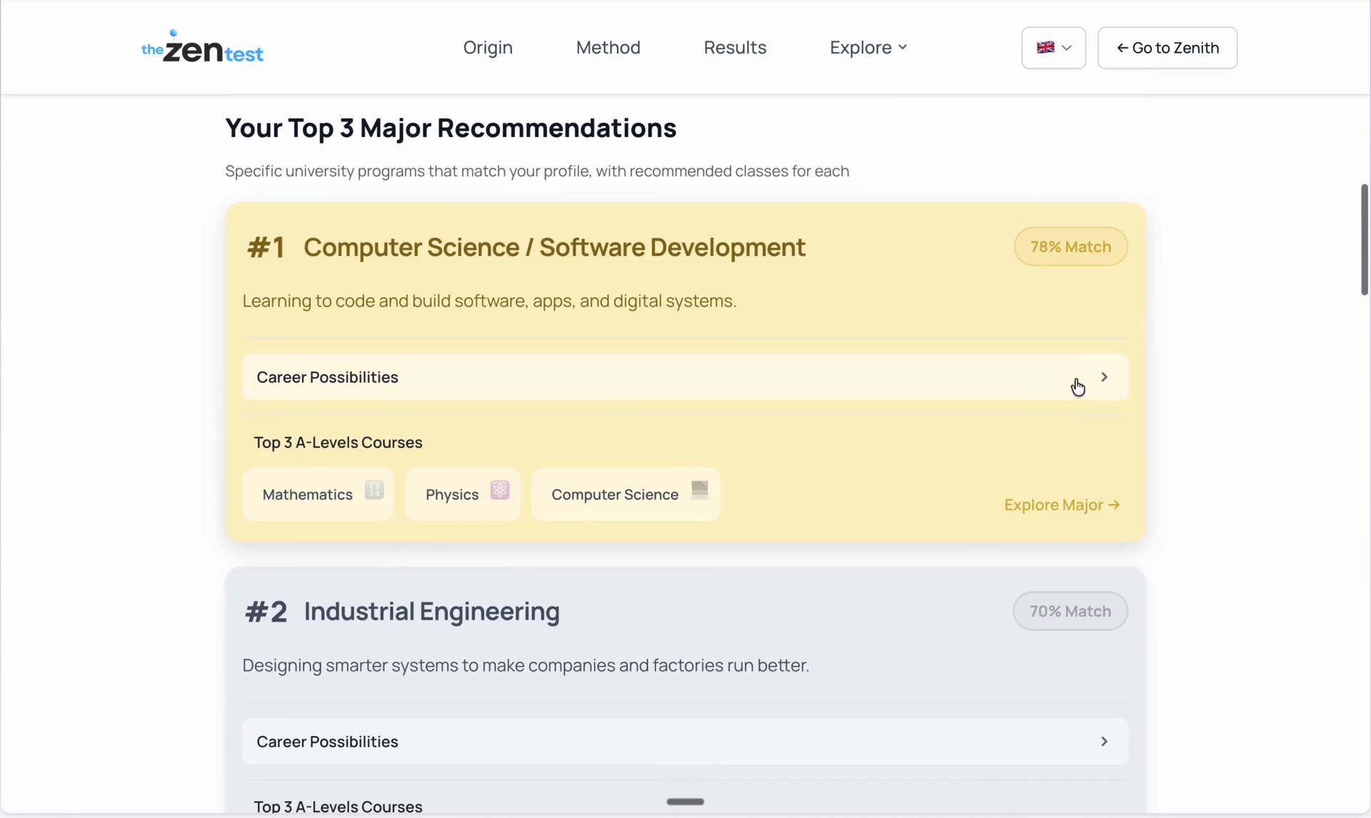 Major recommendations